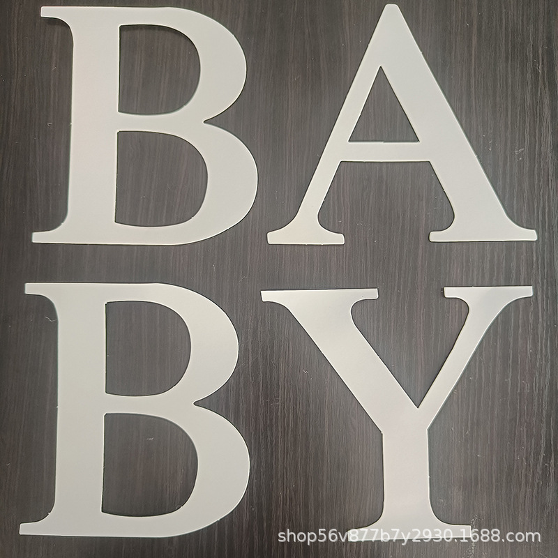 Cross border balloon box letters BOY white card letters GIRL stickers 26 letters baby love box letters