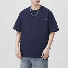 安洋美式复古重磅短袖T恤男夏季新款潮牌男装宽松纯棉半袖上衣t血