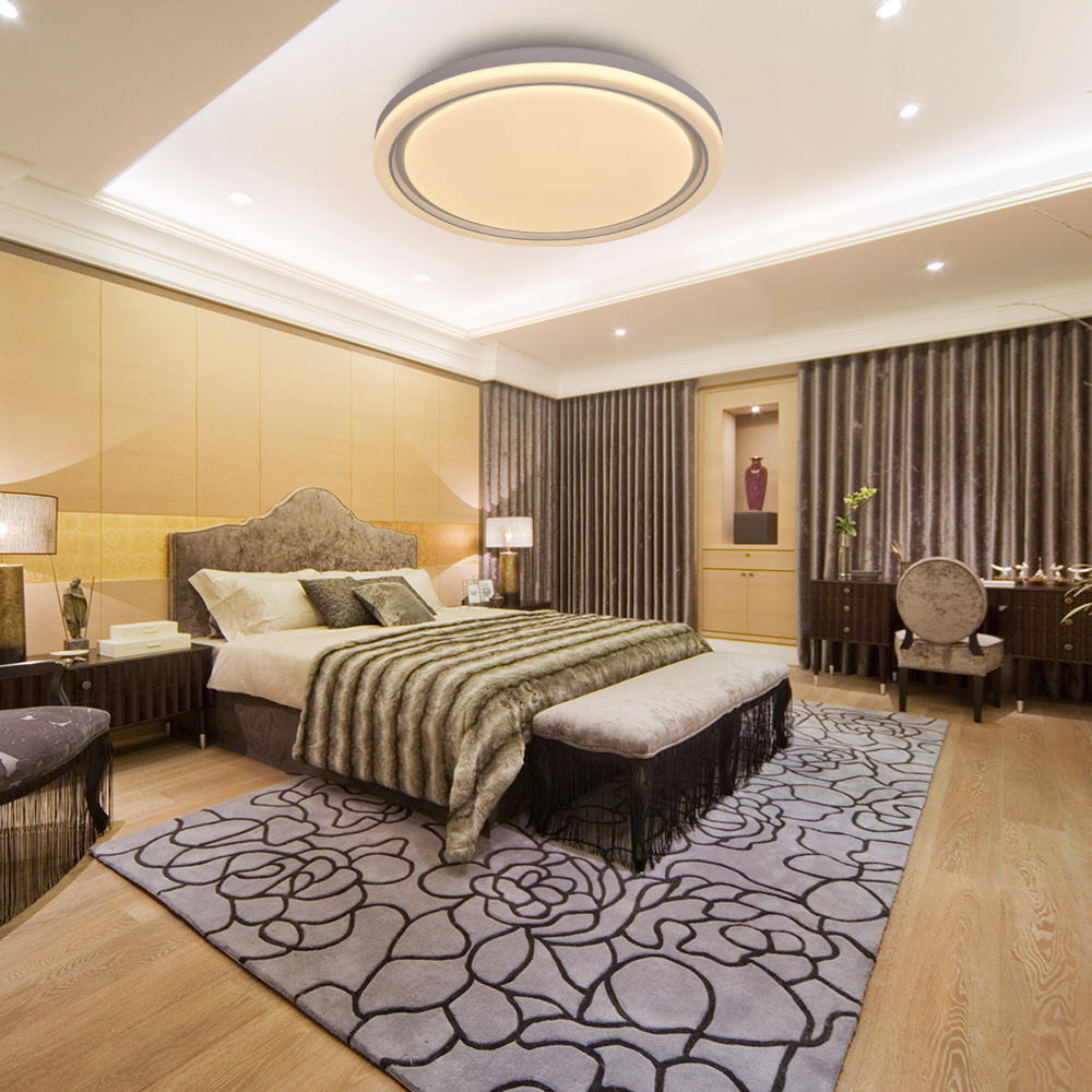 WIFI涂鴉圓形RGB吸頂燈適用室內(nèi)燈飾照明簡約大氣LED臥室燈客廳燈