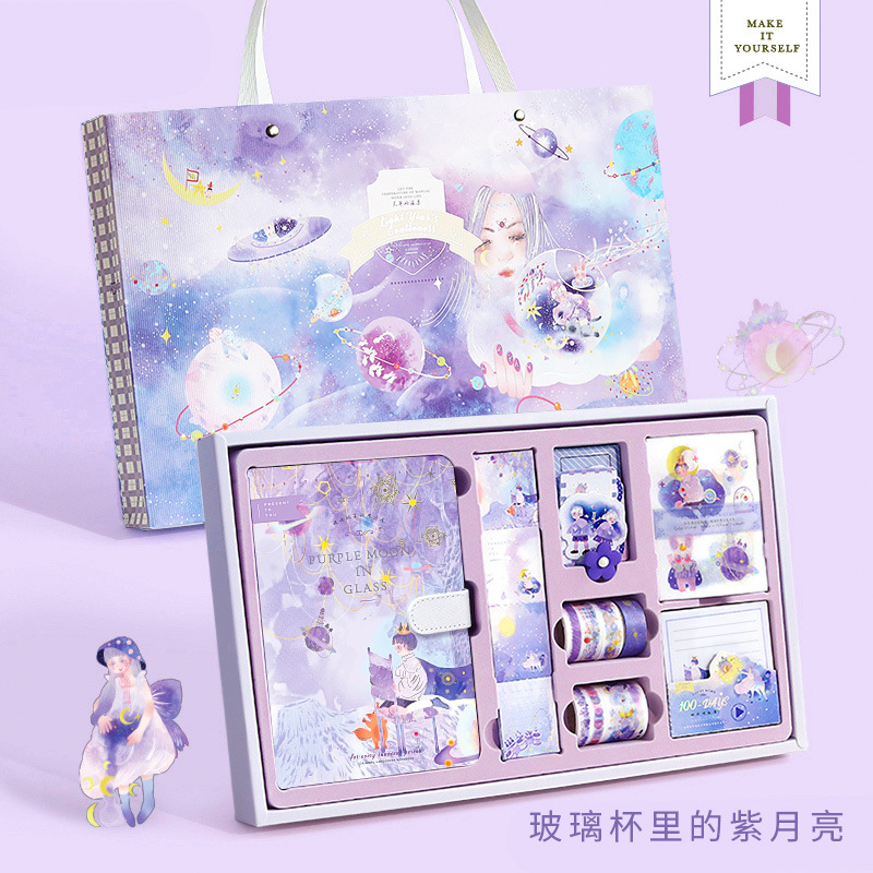 Cuento de hadas serie chica corazón mano libro caja de regalo traje lindo ins estilo estudiante cuaderno mano libro caja de regalo