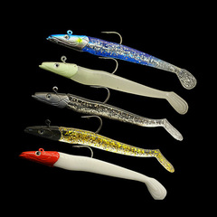 Wenhai Fishing Tackle Wholesale 10g 5-color Lead Head Soft Fish Fast Sinking Soft Bait Lure Sea Fishing Casting Gear