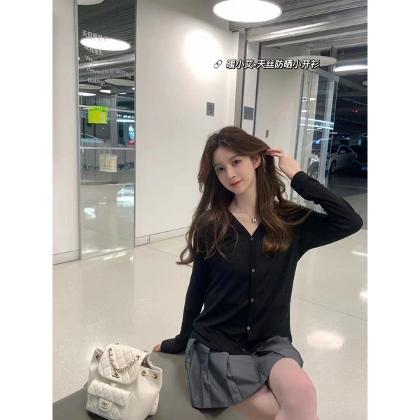 Black cardigan