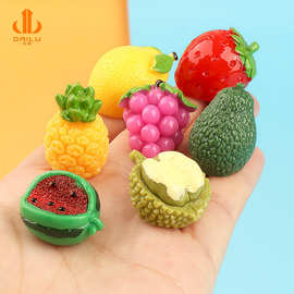 新款食玩立体迷你仿真水果树脂奶油胶手机壳发夹配件创意可爱摆件