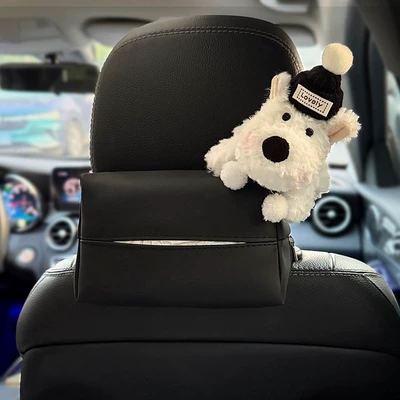 Seat Decoration, Cute Cartoon for Women — Car tissue box/set
