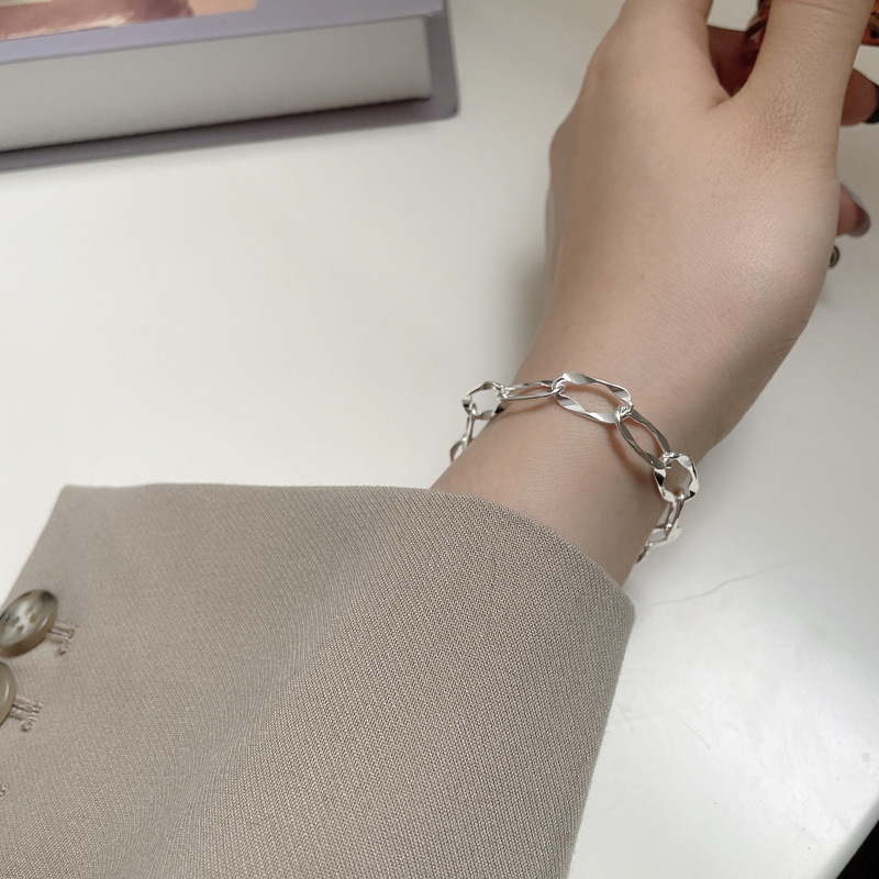 925 Sterling Silver Bracelets Casual Modern Style Simple Style display picture 5