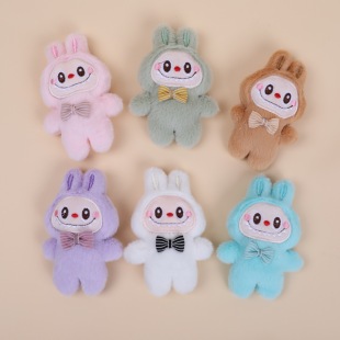 Cartoon Plush Bunny Squeaky Schoolbag Pendant Doll Keychain Brooch Gloves Scarf Decorative Doll Rabbit