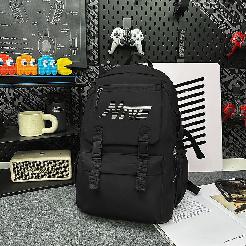 Mochila de gran capacidad de gran valor de alta calidad de moda coreana de estilo Mochila escolar simple para estudiantes universitarias ins Mochila de viaje y ocio