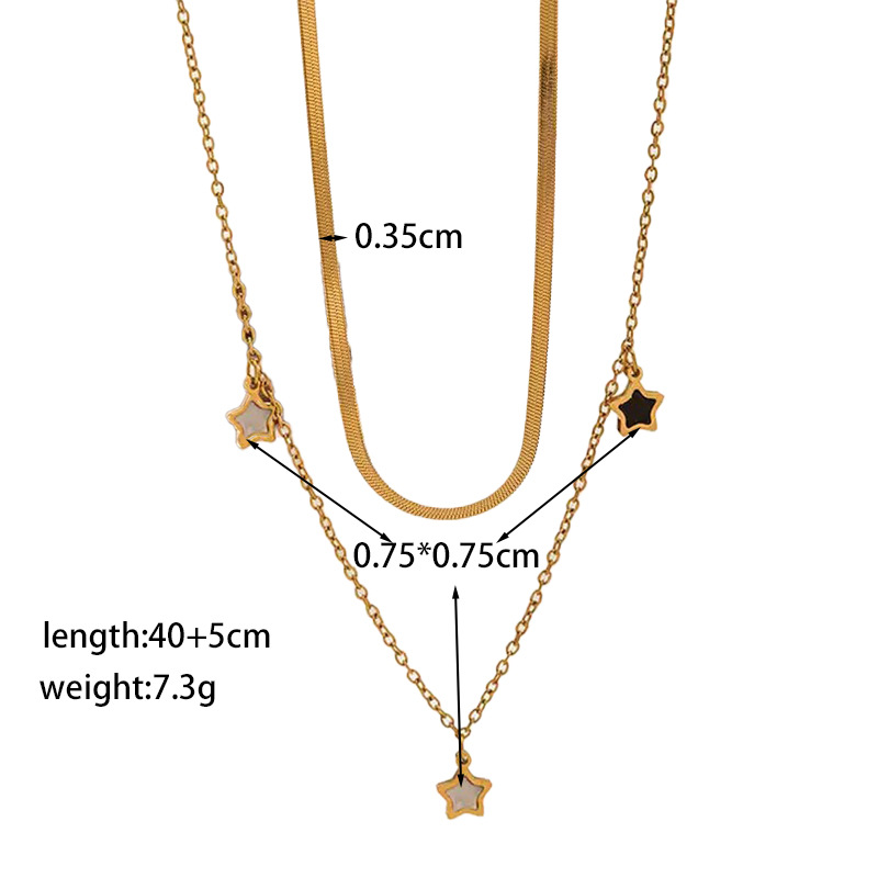 【XKN0298】펜타그램 목걸이 골드