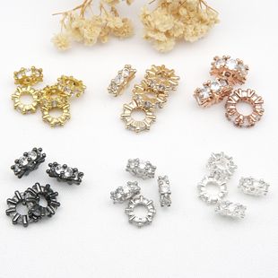 14K��ɫ��ɫ΢��ʯ ����Ȧ���� diy�Ʒ�����朸�Ƭ�������