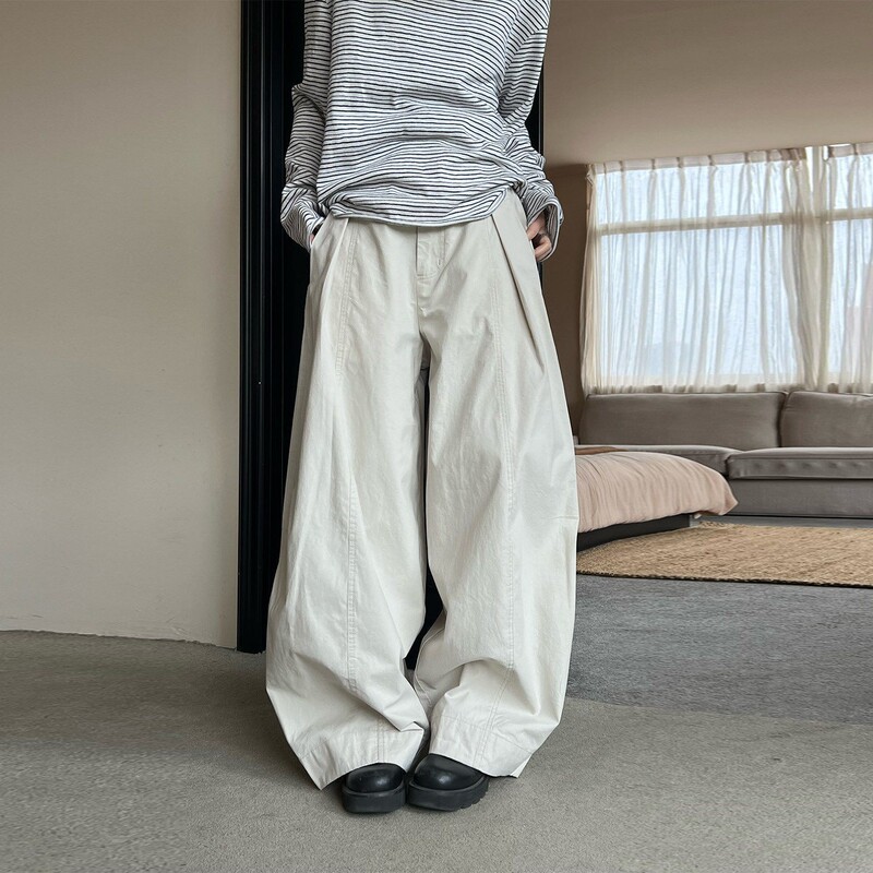 American-Style Casual High-End Canvas Work Pants Unisex Versatile Cleanfit Wide-Leg Pants