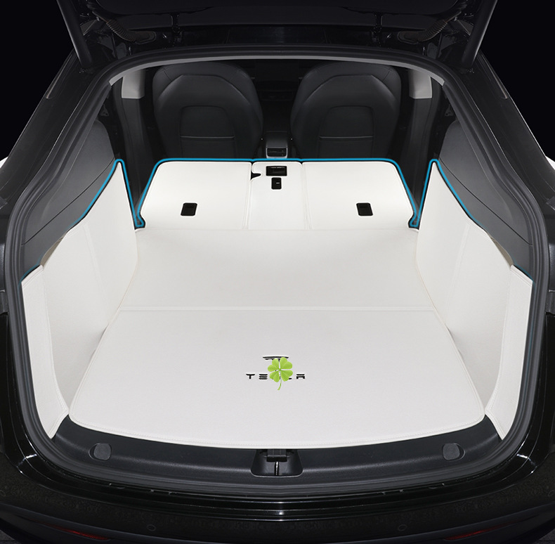Suitable for Tesla Model Y/3 Front and Rear Trunk Mats, Leather Version, Full Coverage, Special Upgraded Version for Model Y/3, Full Surround