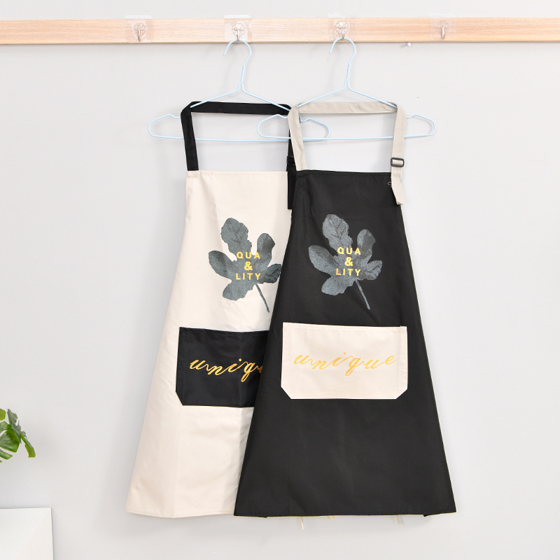 シンプルな綿麻の家庭用キッチンエプロン、油汚れ防止、大人用調理用カバーオール、作業服、コーヒーショップの制服、ポリエステル製で耐摩耗性|undefined
