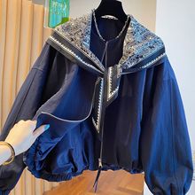 感披肩外套女春秋新款宽松休闲棒球服夹克超好看上衣