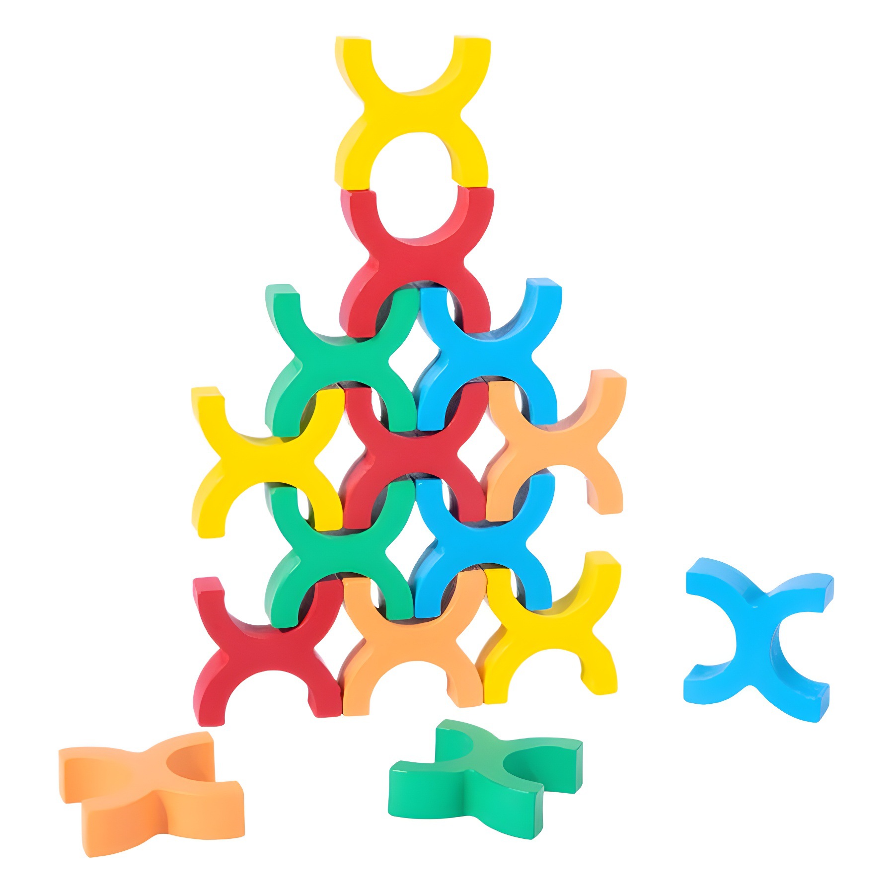 Juguetes de madera para niños de educación temprana Puzzle juego de equilibrio de pila de bloques altos interactivos personales Juguetes de puzzle divertidos