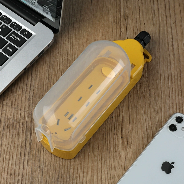 Without cable, yellow 9 holes + switch, rainproof and waterproof model