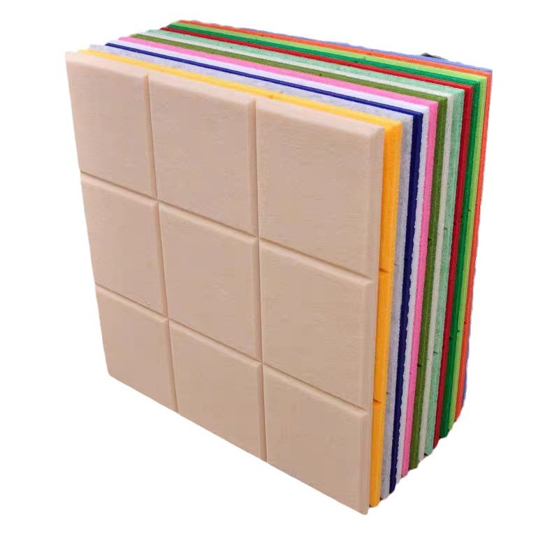 Tablero de fieltro de lana de cuadrícula de nueve cuadrados de forma especial, tablero de mensajes de jardín de infantes, foto de pantalla, pared de fondo, pegatinas de pared de color de cuadrícula pequeña nórdica