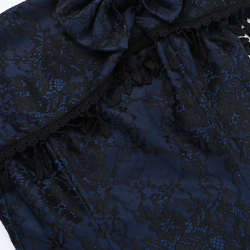 Autumn Lace Irregular Asymmetric Sexy off the Shoulder Tassel Top for Women