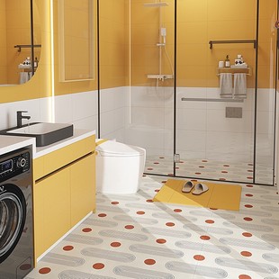 French style 300 × 300 small tile kitchen bathroom non-slip floor tile avocado green bathroom balcony art tile