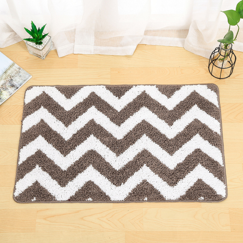Alfombra de piso de baño transfronteriza Puerta de baño absorbente alfombra antideslizante alfombra doméstica alfombra de poliéster en stock