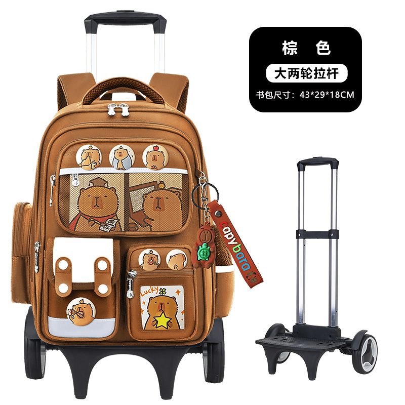 Nuevas mochilas de tirón para estudiantes de primaria 1236 grados niños escaleras de dibujos animados mochila de hombro de gran capacidad para hombres y mujeres