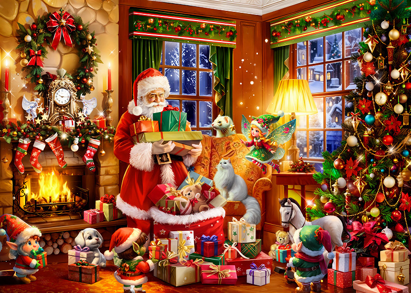 thumbnail image 1 of Calendario de adviento navideño Venta caliente Caja sorpresa navideña Calendario de cuenta regresiva Rompecabezas Calendario de adviento navideño Regalo de Navidad, 1 of 5
