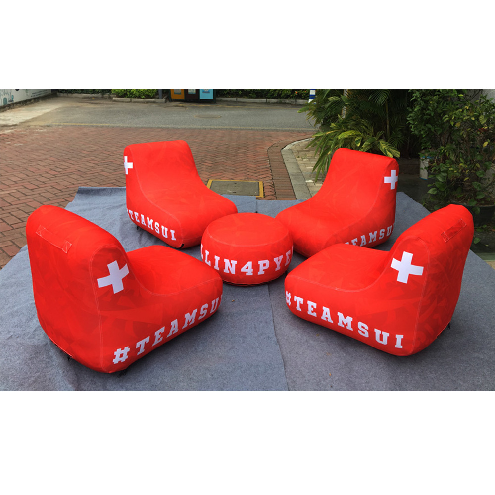 厂家直销促销活动充气沙发 品牌展会充气沙发单人户外露营躺椅
