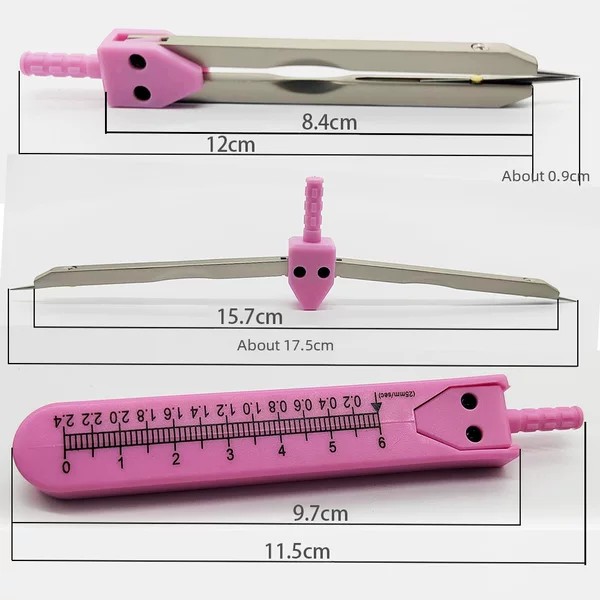 Measuring Compass for Electrocardiogram with Scale, Medical Student Compass, Angle Ruler, Engraved Drawing Medical Tool