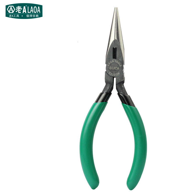 老A 多功能无牙小尖嘴钳LA117155碳钢迷你掌心平口尖咀钳子包邮