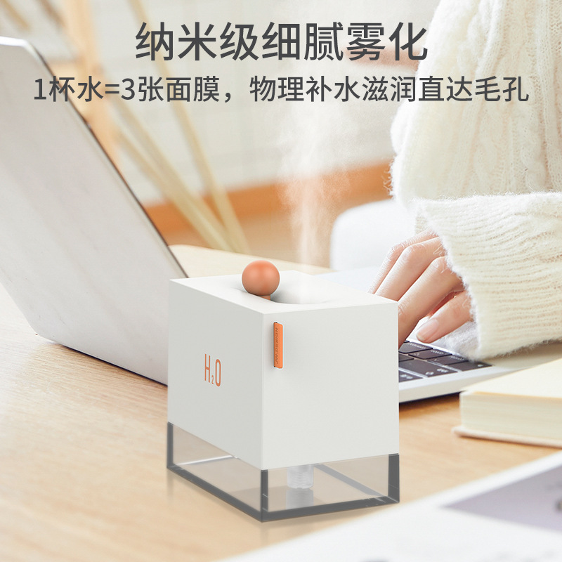 Nuevo humidificador de aromaterapia de escritorio para dormitorio y oficina, luz nocturna colorida, pequeño, hidratante, silencioso y humectante