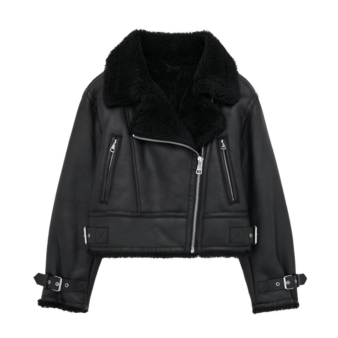 Women's Clothing 2024 autumn and winter new style with belt fur double sided jacket_voghion.com