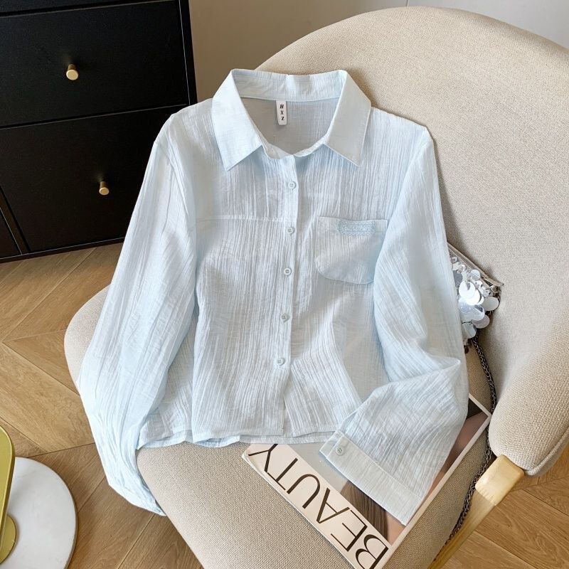 Summer Thin Sun Protection Shirt for Women, New Fashionable Outerwear Breathable Shirt, Casual Short Sun Protection Clothing for Small People