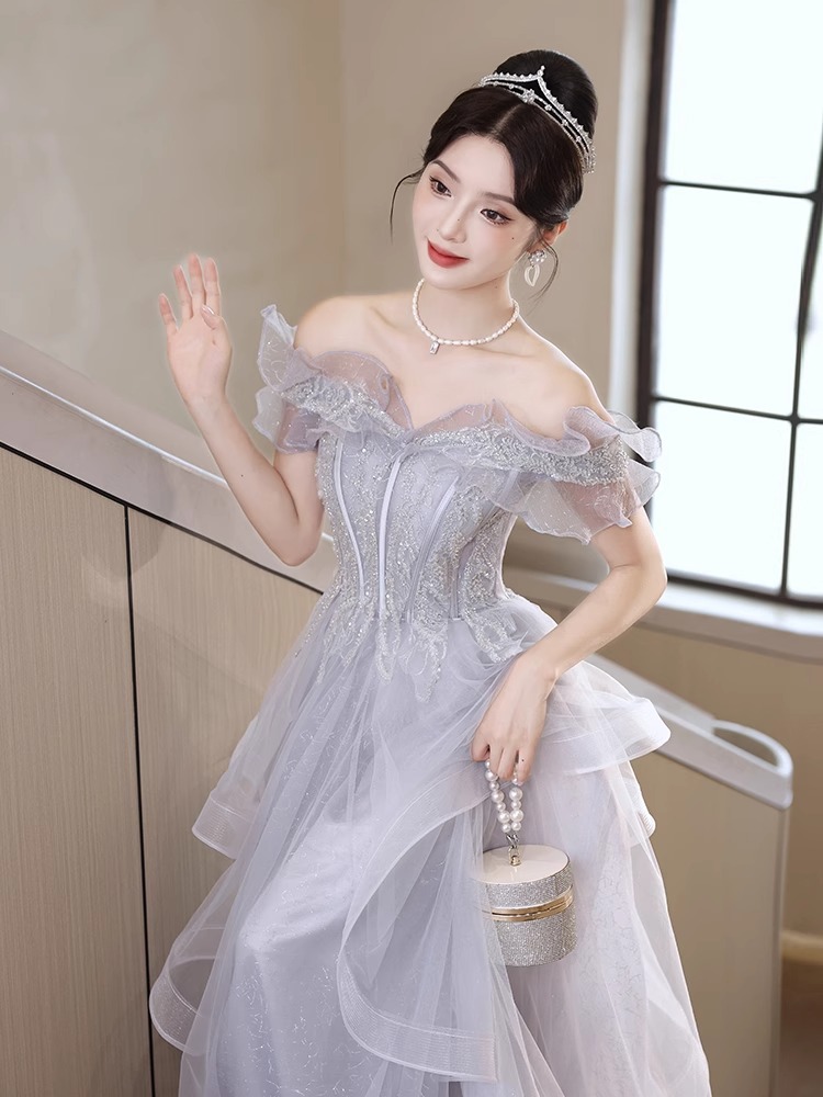 Đầm dạ hội một vai ôm body, phong cách sang trọng và tinh tế — Màu như hình chi tiết 2