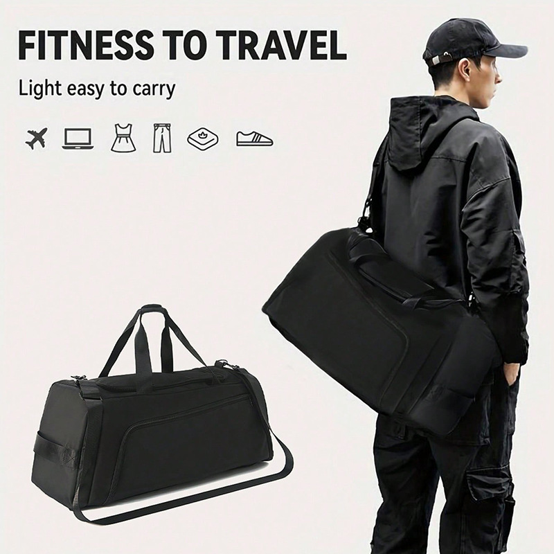 Travel Bag 40L Lightweight Large-capacity Portable School Sports Backpack High-quality Practical Classic Sports Bag Simple Solid Color Handbag_voghion.com