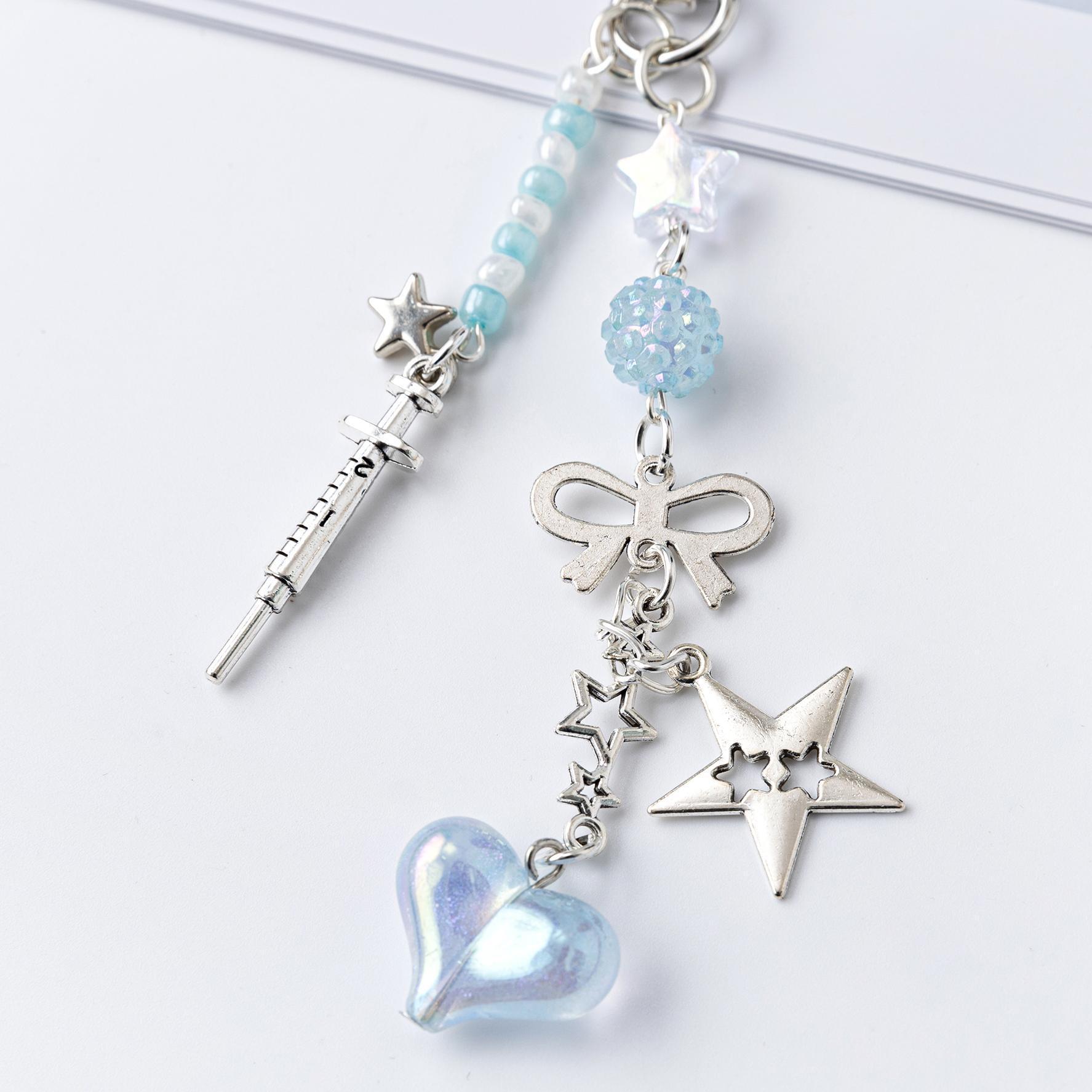 Ocean Star Dolphin Pearl Keychain And Phone Chain For Girls_voghion.com