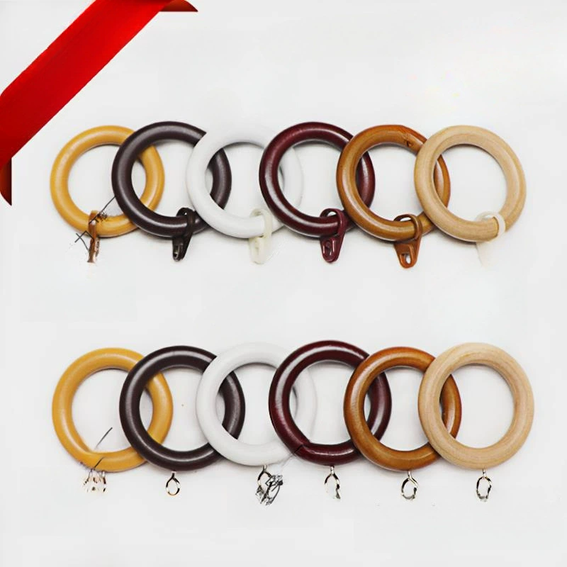 实木木质窗帘扣环挂环挂钩配件原木罗马杆圈环吊环套环木环圈辅料