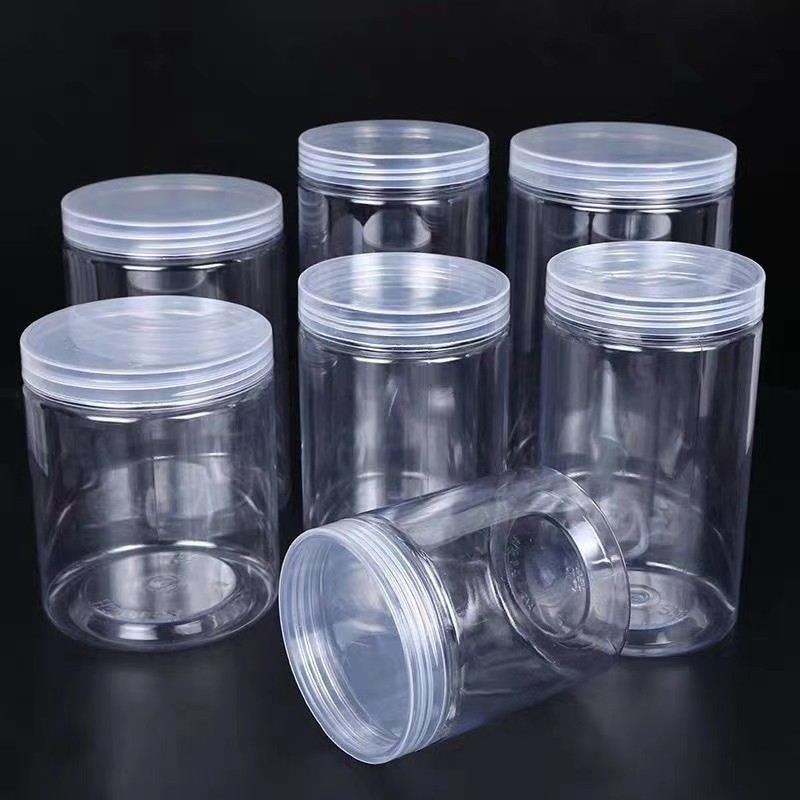 厂家供应85*18蜂蜜罐pet螺旋罐花茶糖果包装塑料罐干果罐源头工厂