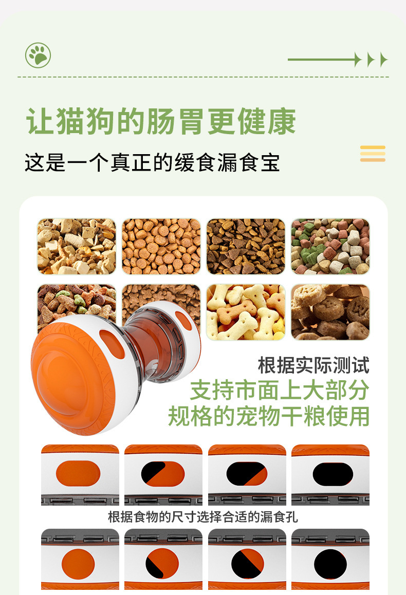 跨境新款亚马逊宠物耐咬磨牙漏食球逗猫狗互动自嗨解闷漏食玩具