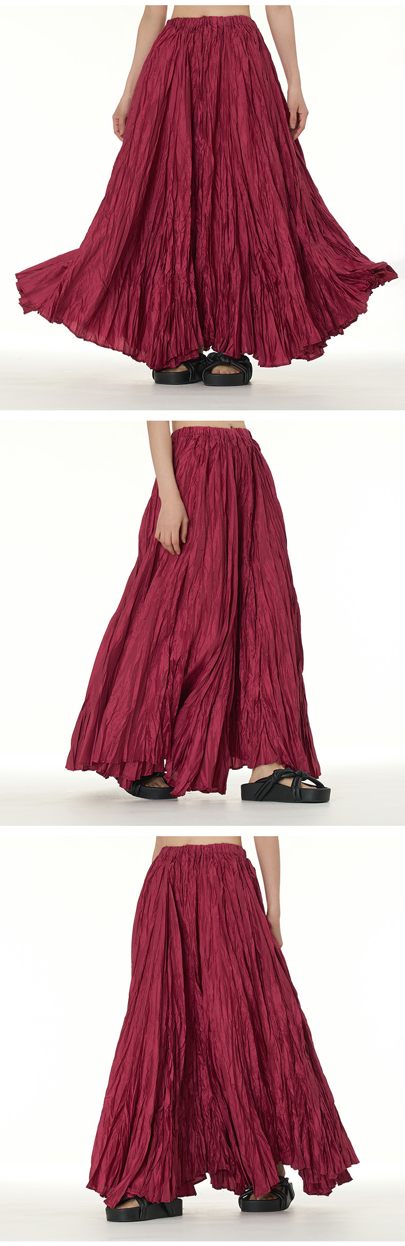 Summer Streetwear Solid Color Polyester Maxi Long Dress Skirts display picture 23