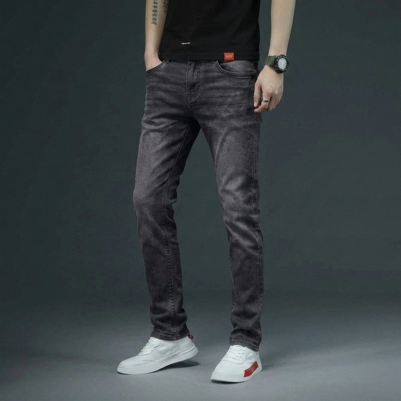 Xintang Factory Classic Solid Color Men's Casual Slim Fit Jeans for Cross-Border Trade, Available in Multiple Colors, Fashionable and Versatile Xintang Factory Classic Solid Color Men's Casual Slim Fit Jeans for Cross-Border Trade, Available in Multiple Colors, Fashionable and Versatile