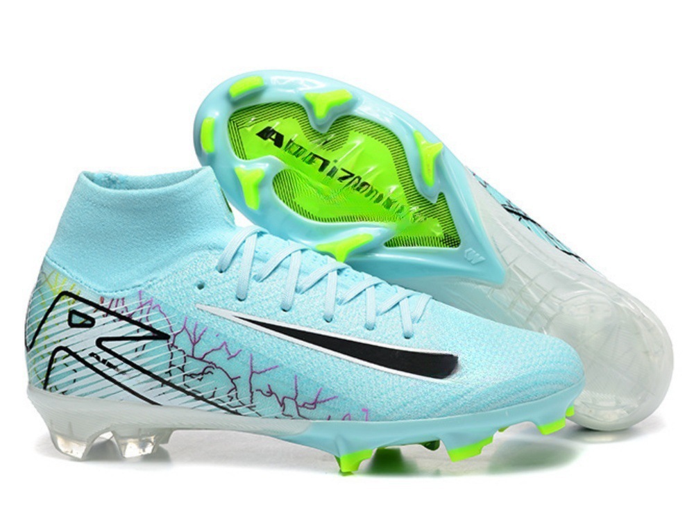 Comercio exterior nuevo Assassin 16 zapatos de fútbol competencia profesional zapatos de alta altura construidos totalmente cojín impermeable de punto zapatos de fútbol FG