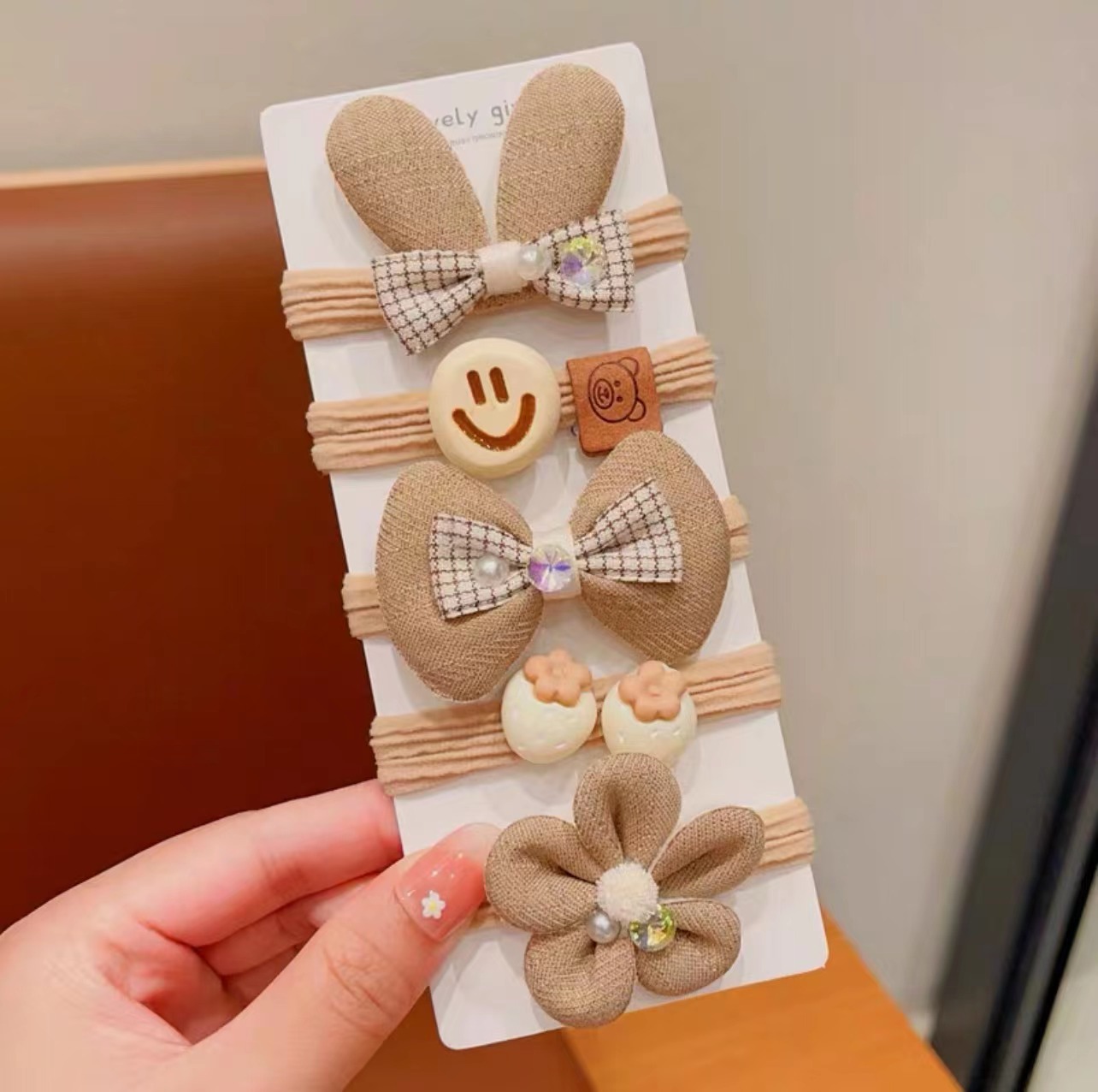 Coleteros para Niñas Color Café con Leche para Primavera y Verano, para Atar Coletas Altas, Accesorios para el Cabello que No Dañan el Cabello, Venta al por Mayor para Niñas