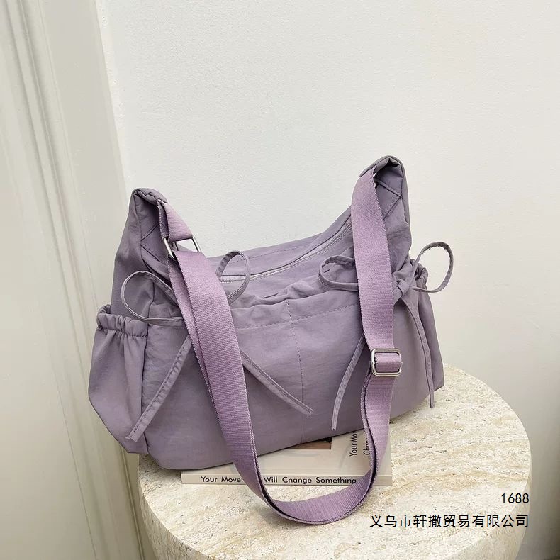 2026 new cross-border casual lightweight trendy large-capacity lightweight travel school commuting crossbody tote bag
