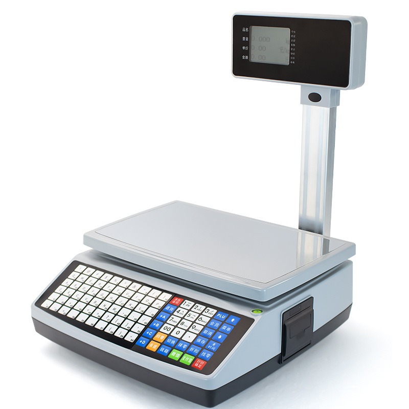 30kg Electronic Scale with Dual Screen, Intelligent Weighing, Inventory Counting, Factory Ingredient Printing Equipment, Restaurant Electronic Scale