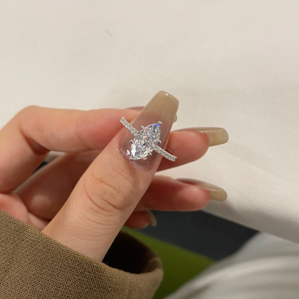 6g Weight Zircon Inlay Material Rings Classification 5, 9, Adjustable Ring Size 1 Piece Quantity Holiday, Daily Occasion 925 Sterling Silver Material Geometric Pattern Women's Gender Plating, Inlay Design Basic, Modern Style, Classic Style Style 925 Sterling Silver Zircon Geometric Rings 48