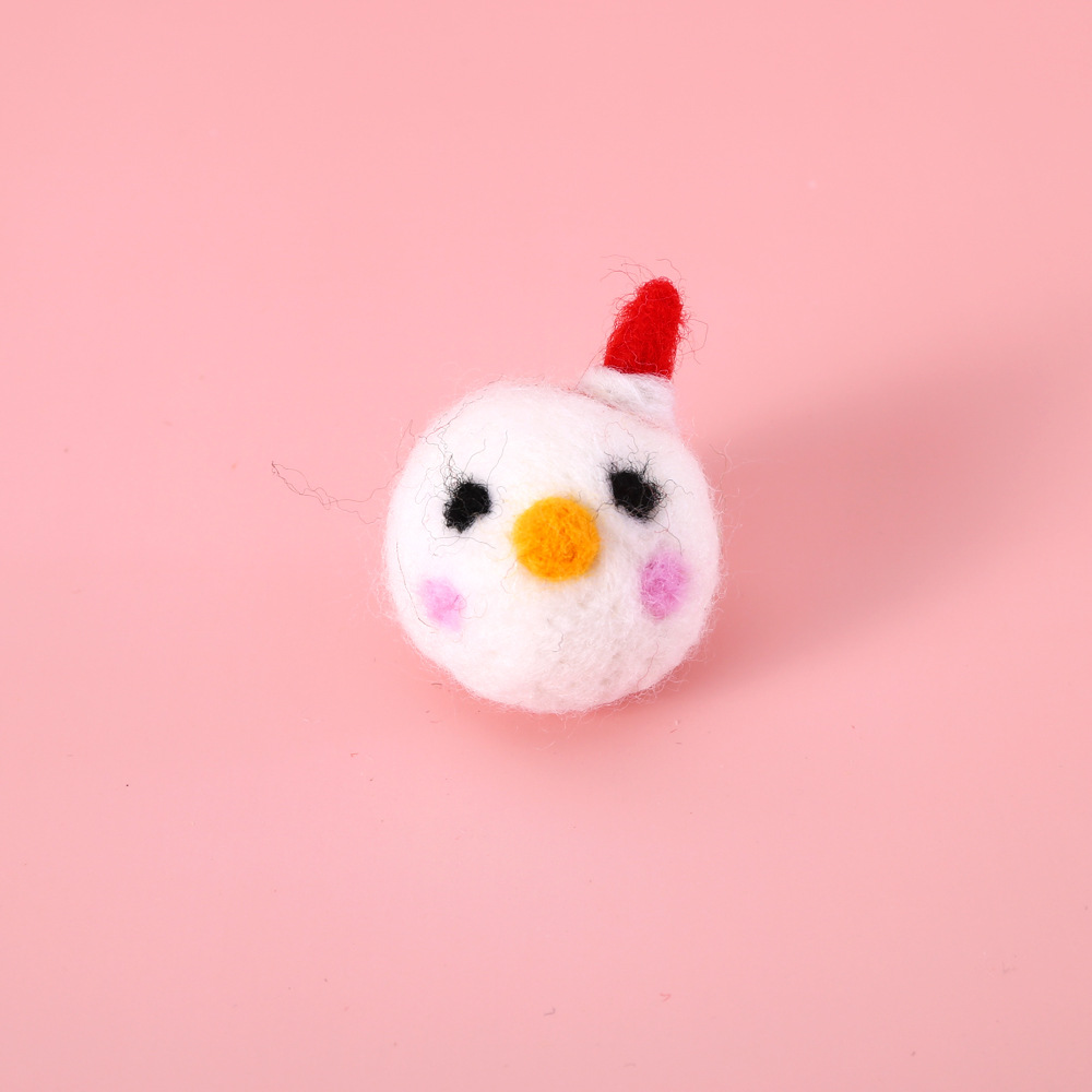 Mascota gato santa claus muñeco de nieve elk lana fieltro bola mudo interactivo auto-hola entrenamiento juguete traje caja de regalo