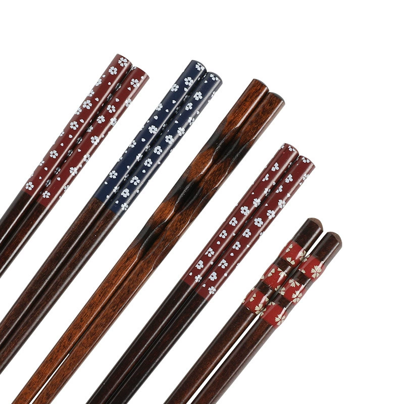 Japanese Craft Wooden Chopsticks by - Six Color Variants for Restaurant & Home Use