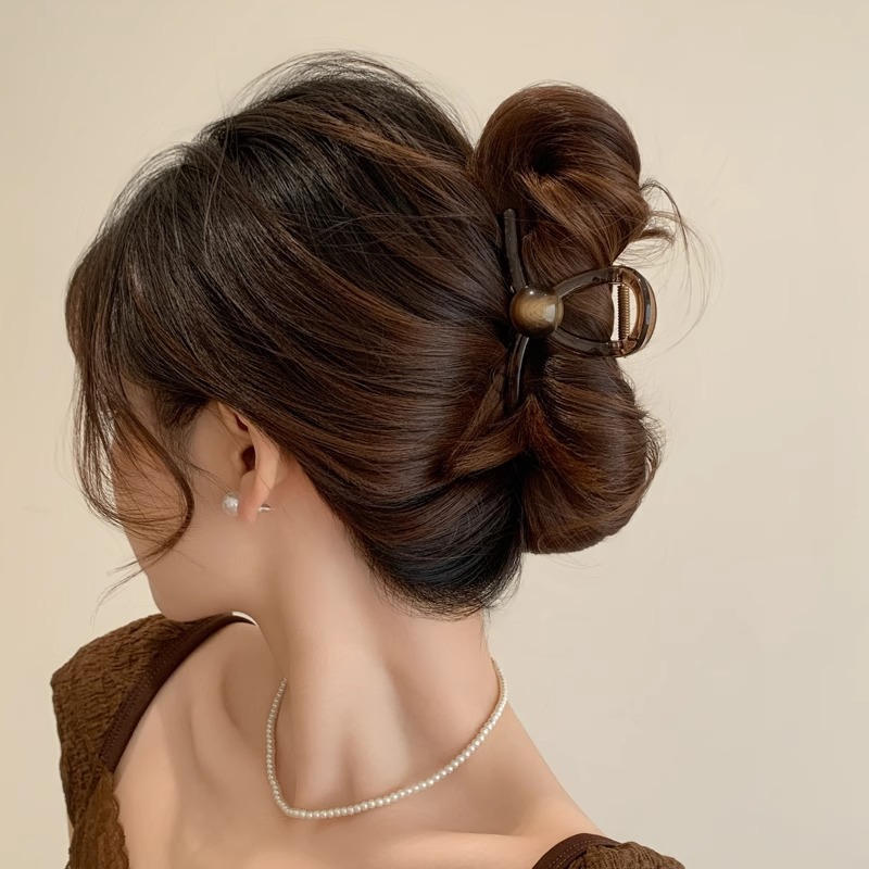 Pinzas para el cabello coreanas exquisitas y de alta gama para mujer, versátiles para peinados recogidos en la parte posterior de la cabeza, pinzas de tiburón, tamaño extragrande para cabello grueso, pinzas de garra, horquillas.