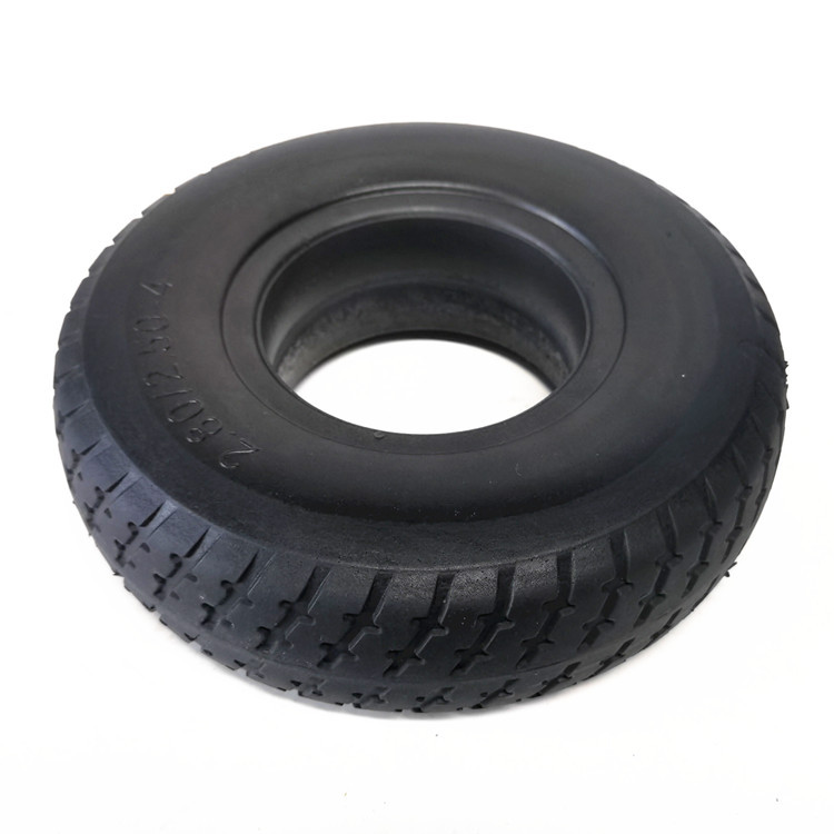 9-inch solid tires for electric scooters, 2.80/2.50-4 — non-inflatable, explosion-proof solid inner and outer tires designed for elderly mobility vehicles