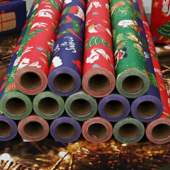 クロスボーダー热い贩売新しいリールクリスマス包装纸10メートル5メートル长いロールクリスマスバッグギフト纸卸売