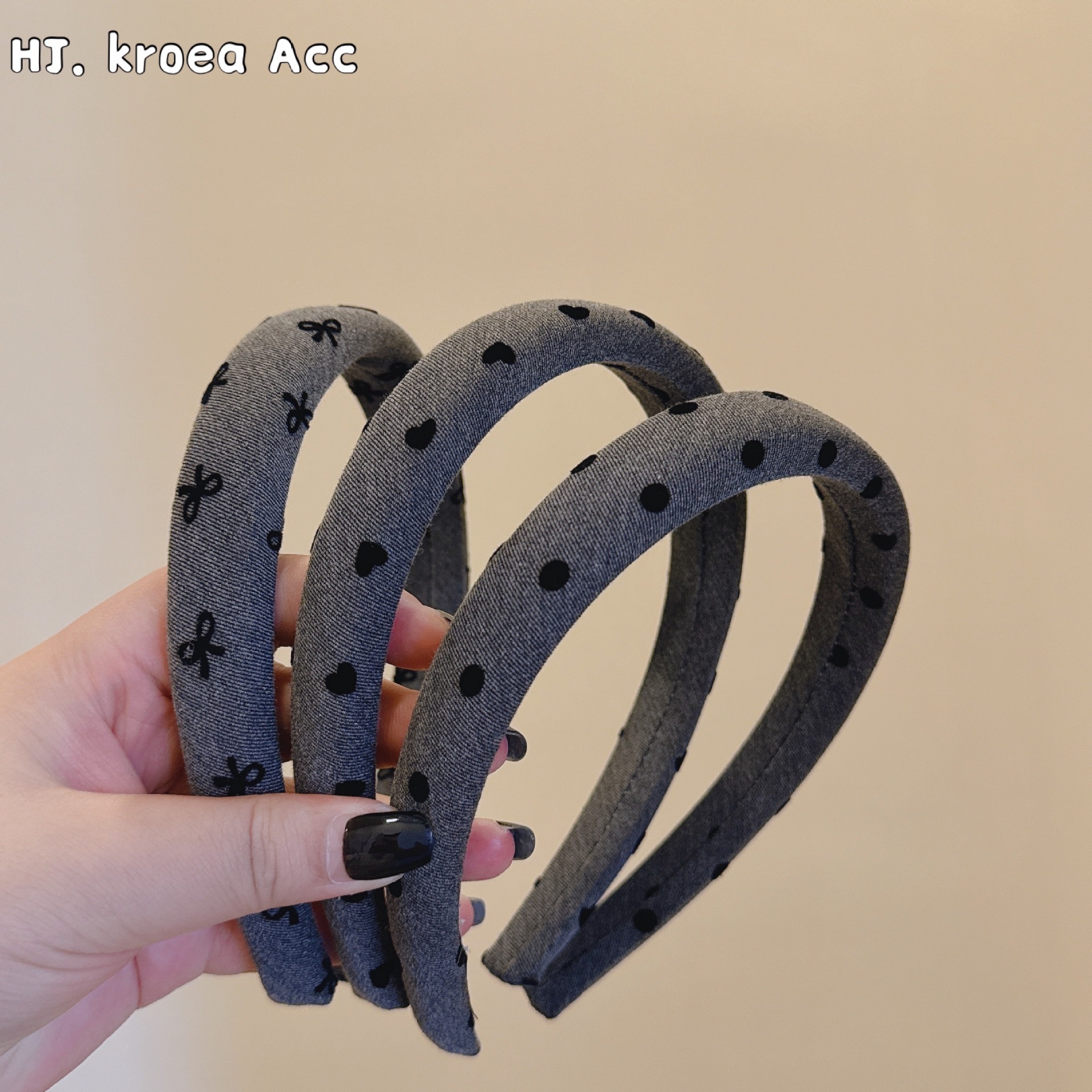 韓系煙灰色簡約發箍女2024新款洗臉頭箍高顱頂頭窟氣質發卡頭飾品